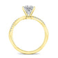 Iris Round Diamond Bridal Set (Lab Grown Igi Cert) yellowgold