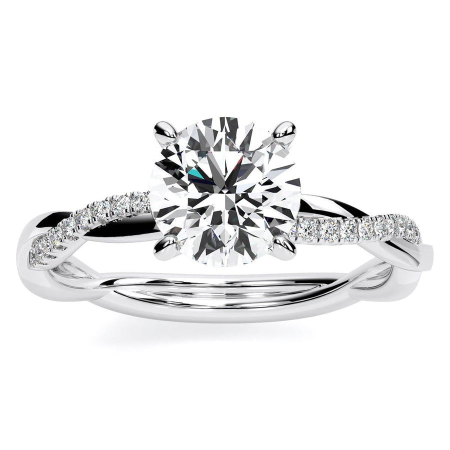 1.00 ct - Iris - GIA Natural Round Diamond Engagement Ring