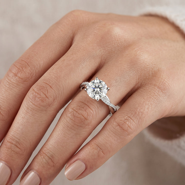 Iris - GIA Natural Round Diamond Engagement Ring
