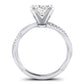 Iris Moissanite Matching Band Only (does Not Include Engagement Ring) For Ring With Oval Center whitegold