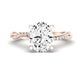 Iris Moissanite Matching Band Only (does Not Include Engagement Ring) For Ring With Oval Center rosegold