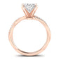 Iris Moissanite Matching Band Only (does Not Include Engagement Ring) For Ring With Oval Center rosegold