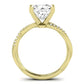 Iris Moissanite Matching Band Only (does Not Include Engagement Ring) For Ring With Princess Center yellowgold