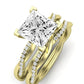 Iris Moissanite Matching Band Only (does Not Include Engagement Ring) For Ring With Princess Center yellowgold