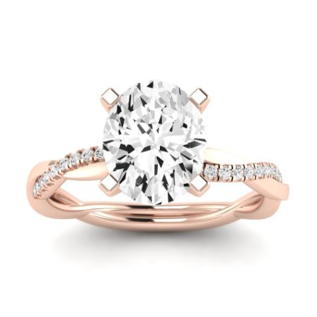 Iris Oval Diamond Bridal Set (Lab Grown Igi Cert) rosegold