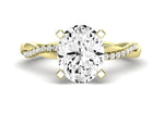 Iris Oval Diamond Engagement Ring (Lab Grown Igi Cert) yellowgold