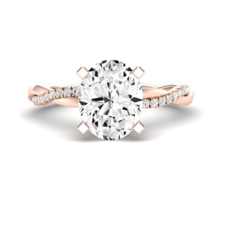 Iris Oval Moissanite Bridal Set rosegold