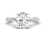 Iris Oval Moissanite Bridal Set whitegold