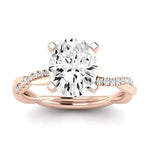 Iris Oval Moissanite Bridal Set rosegold