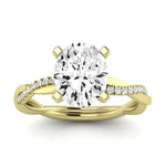 Iris Oval Moissanite Bridal Set yellowgold