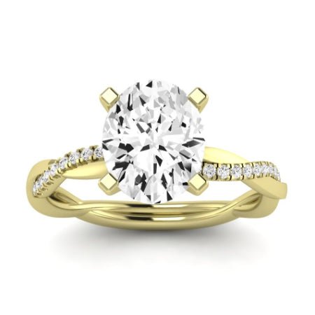 Iris Oval Moissanite Bridal Set yellowgold