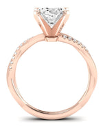 Iris Oval Moissanite Engagement Ring rosegold