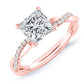 Iris Princess Diamond Engagement Ring (Lab Grown Igi Cert) rosegold