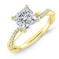 Iris Princess Diamond Engagement Ring (Lab Grown Igi Cert) yellowgold