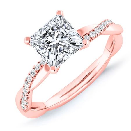 Iris Princess Moissanite Bridal Set rosegold