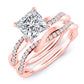 Iris Princess Moissanite Bridal Set rosegold