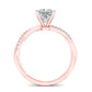 Iris Princess Moissanite Engagement Ring rosegold