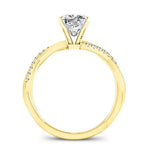 Iris Princess Moissanite Engagement Ring yellowgold