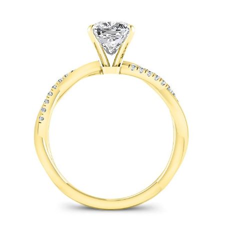 Iris Princess Moissanite Engagement Ring yellowgold