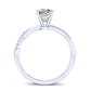 Iris Princess Moissanite Engagement Ring whitegold