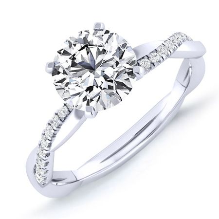 Iris Round Diamond Bridal Set (Lab Grown Igi Cert) whitegold