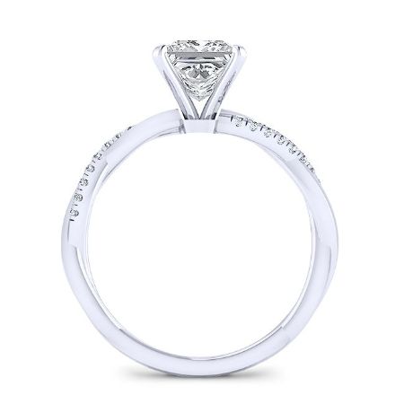 Iris Round Moissanite Bridal Set whitegold