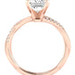 Iris Emerald Diamond Engagement Ring (Lab Grown Igi Cert) rosegold