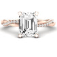 Iris Emerald Diamond Engagement Ring (Lab Grown Igi Cert) rosegold