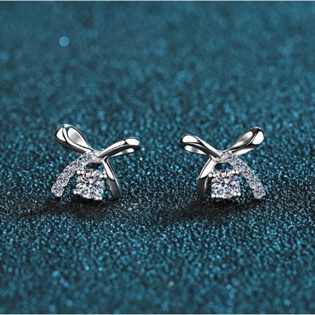 Isabel Round Diamond Stud Earrings whitegold