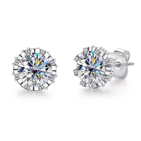 Isla Moissanite Earrings whitegold