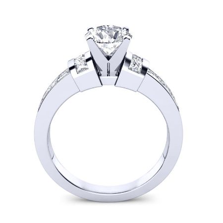 Ivy Cushion Diamond Engagement Ring (Lab Grown Igi Cert) whitegold