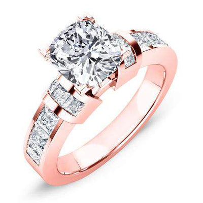 Ivy Cushion Diamond Engagement Ring (Lab Grown Igi Cert) rosegold