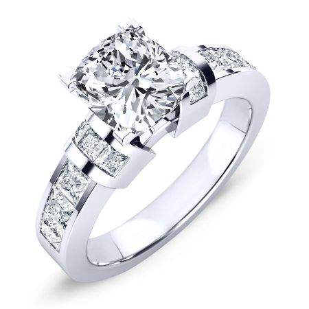 Ivy Cushion Diamond Engagement Ring (Lab Grown Igi Cert) whitegold