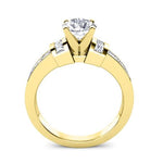 Ivy Cushion Moissanite Engagement Ring yellowgold