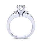 Ivy Cushion Moissanite Engagement Ring whitegold