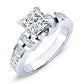 Ivy Diamond Matching Band Only (engagement Ring Not Included) For Ring With Princess Center whitegold