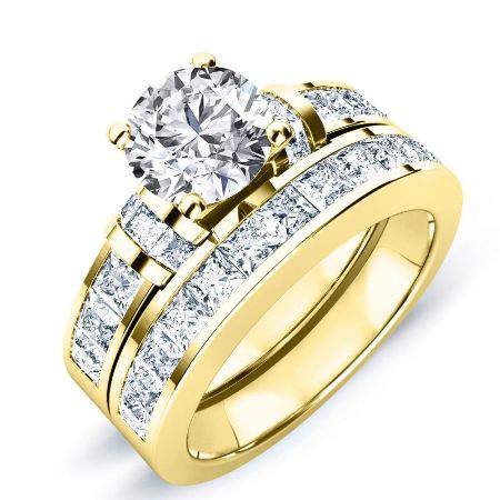 Ivy Round Diamond Bridal Set (Lab Grown Igi Cert) yellowgold