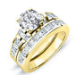 Ivy Round Diamond Bridal Set (Lab Grown Igi Cert) yellowgold