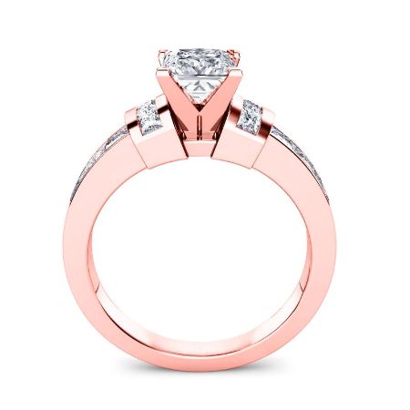 Ivy Moissanite Matching Band Only (engagement Ring Not Included) For Ring With Princess Center rosegold