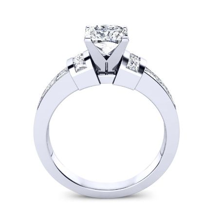 Ivy Moissanite Matching Band Only (engagement Ring Not Included) For Ring With Princess Center whitegold