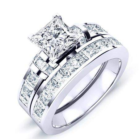 2.00 ct - Ivy - Princess Lab Diamond Bridal Set (IGI Certified)