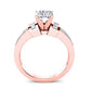 Ivy Princess Diamond Engagement Ring (Lab Grown Igi Cert) rosegold