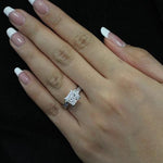 Ivy Princess Moissanite Engagement Ring whitegold