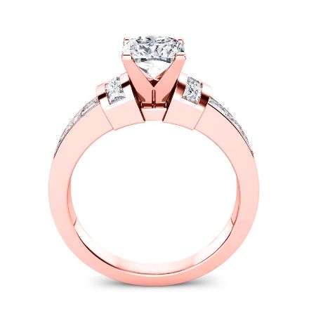 Ivy Round Diamond Engagement Ring (Lab Grown Igi Cert) rosegold