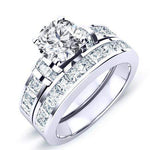 Ivy Round Moissanite Bridal Set whitegold