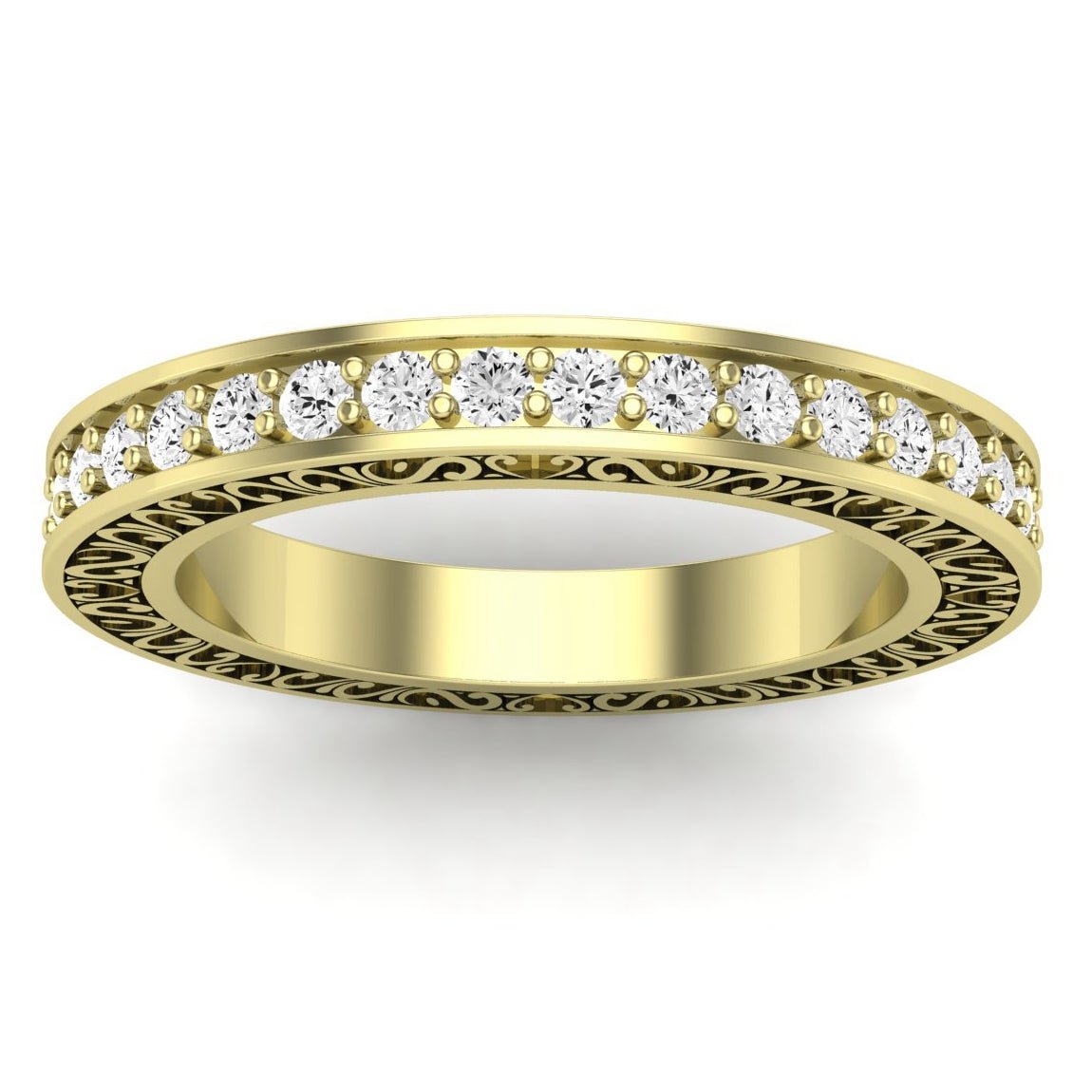 Jane Round Cut Diamond Eternity Band (Clarity Enhanced) yellowgold