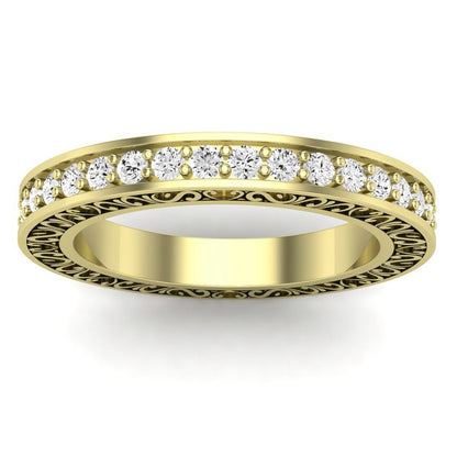 Jane Round Cut Diamond Eternity Band (Clarity Enhanced) yellowgold