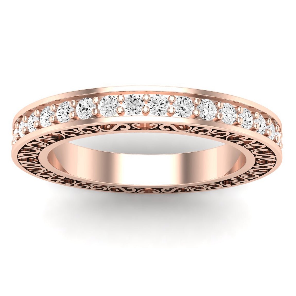 Jane Round Cut Diamond Eternity Band (Clarity Enhanced) rosegold