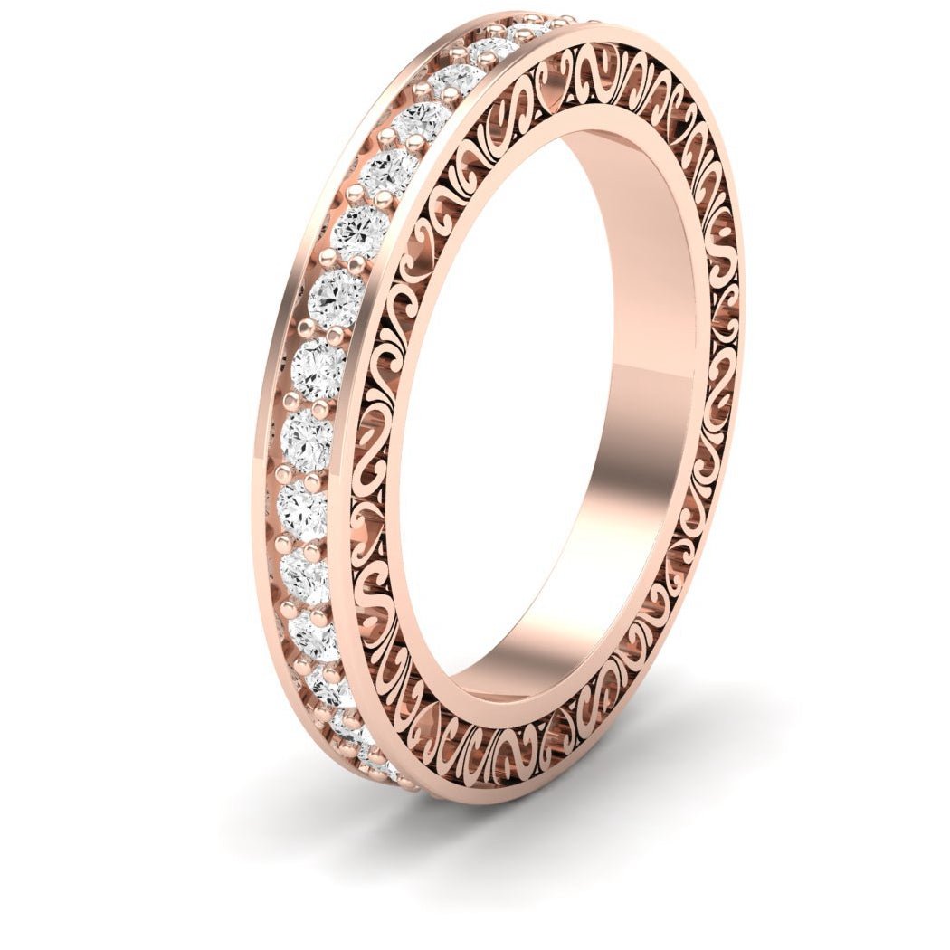 Jane Round Cut Diamond Eternity Band (Clarity Enhanced) rosegold