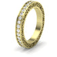 Jane Round Cut Moissanite Eternity Band yellowgold